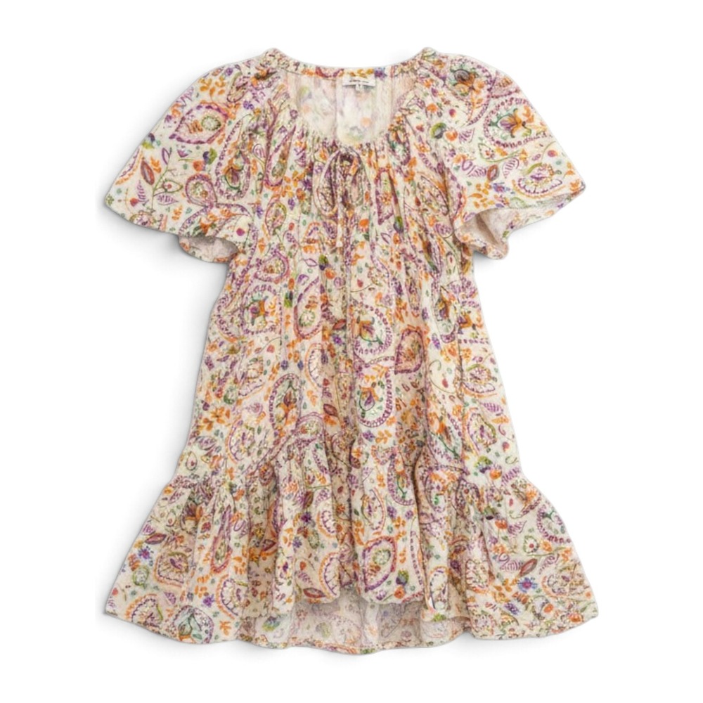 Another Love Mini Dress Women M Paisley Peasant Cottagecore Summer Boho Hippie